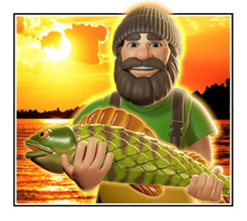 Big Bass Bonanza logo – a fisherman holding the catch